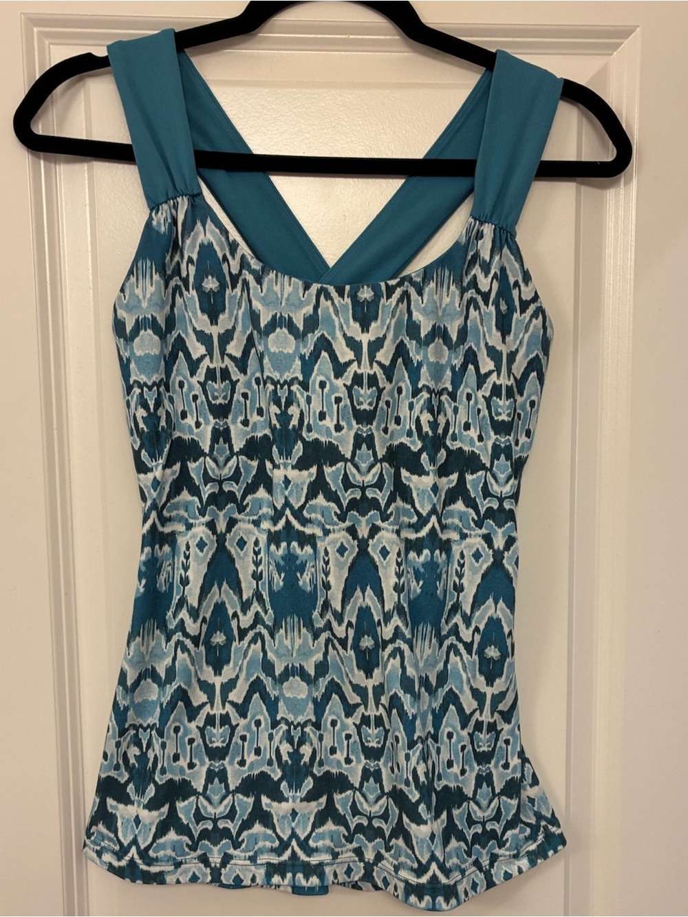 PRANA Phoebe Top Glacier Blue Ikat Women’s Size Small